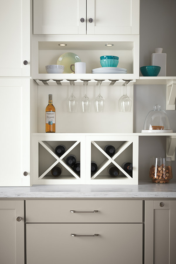 Wine Storage Cabinet in Stone Gray laminate